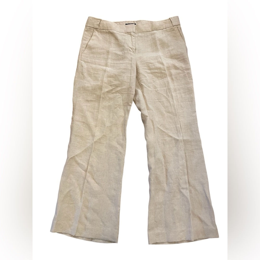 J. Crew Flax Linen City Wide Leg Pants